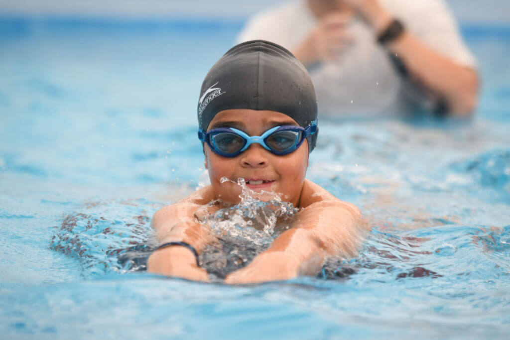school child swimming at SwimEd club