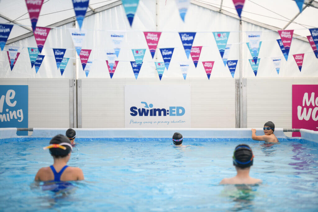 School children in SwimEd pool